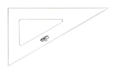 GRAPHOPLEX Equerre 60&deg; 3 bords anti-taches 32 cm -  {couleur}