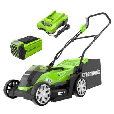 GREENWORKS Tondeuse 40V - Coupe de 35cm - 1 batterie 2,0Ah - 1 chargeur - G40LM35K2