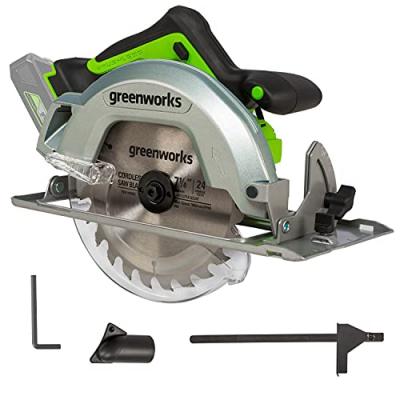RYOBI Greenworks - 24V Scie circulaire - sans batterie et chargeur vert
