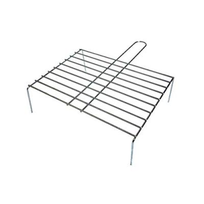 EDM Grille avec pieds pour barbecue - zinc - 40x27 cm