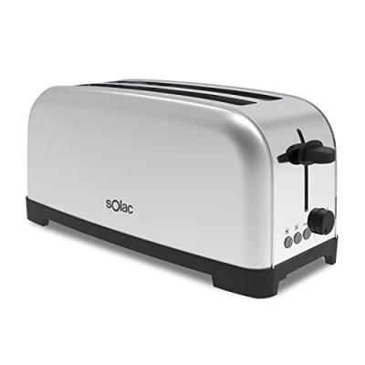 SOLAC  Tl5419 Ye-ye Double Slot Toaster 1400w Argent&eacute; One Size / EU Plug