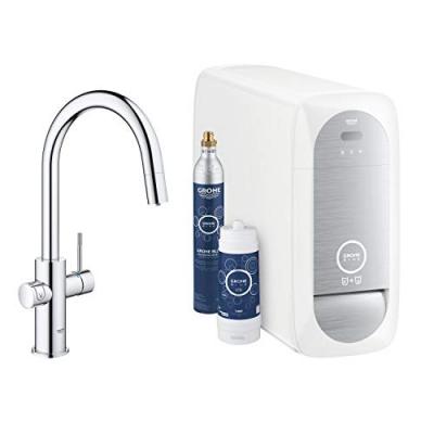 GROHE  Blue NOUVEAU Home Robinetterie de cuisine avec filtre, bec C extractible, 31541000