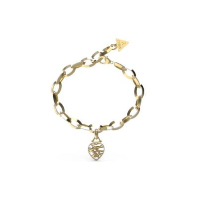 GUESS BIJOUX Bracelet Femme JUBB03094JWYGS HEART CAGE Acier Dor&eacute; - 
