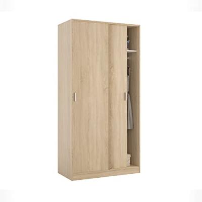 ELENA Armoire de chambre style contemporain d&eacute;cor chene canadien - L 100 cm