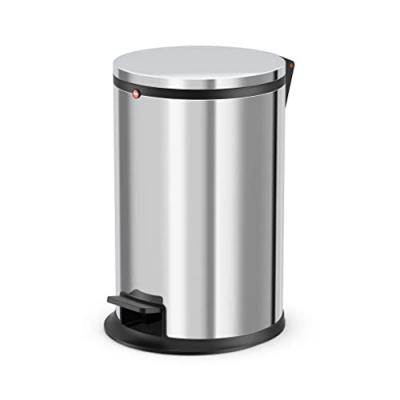 HAILO Poubelle de cuisine design &agrave; p&eacute;dale 12L  Pure M Coloris - Inox
