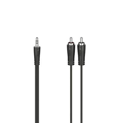 HAMA C&acirc;ble audio, fiche jack m&acirc;le 3,5mm - 2 fiches rca m&acirc;les, st&eacute;r&eacute;o, 1,5 m