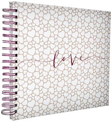 HAMA Album &agrave; spirale ""romance"", 28 x 24 cm, 40 pages blanches