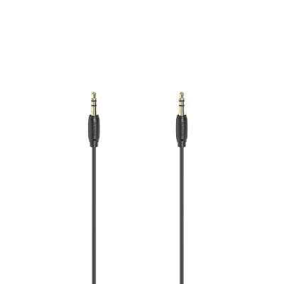 HAMA C&acirc;ble audio, jack m&acirc;le 3,5 mm/con. M&acirc;le, st&eacute;r&eacute;o, dor&eacute;, ultrafin, 1,5 m
