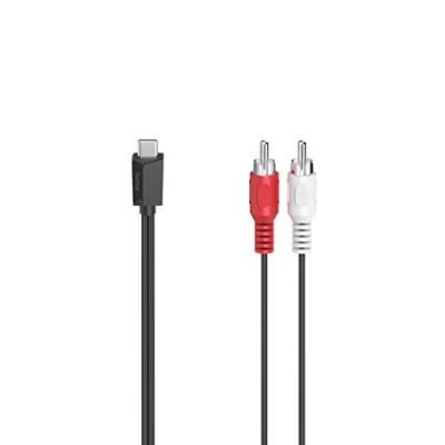 HAMA C&acirc;ble audio, fiche USB-C - fiche RCA m&acirc;le, st&eacute;r&eacute;o, 1,50 m
