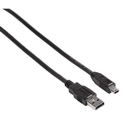 HAMA C&acirc;ble usb 2.0, fiche a m&acirc;le - fiche mini b m&acirc;le (b5), 1,80m, noir