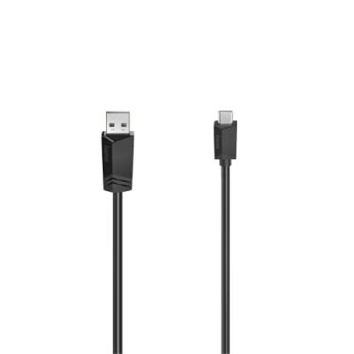 HAMA  C&acirc;ble USB-C, m&acirc;le USB-A - m&acirc;le USB-C, USB 2.0, 480 Mbit/s, 3,00 m