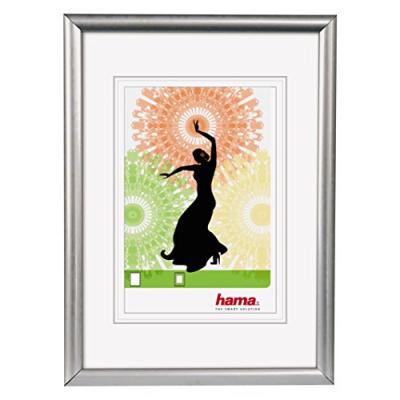 HAMA  Cadre Mural Madrid en Plastique argent&eacute; 15 x 20 cm