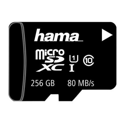HAMA MicroSDXC 256GB classe 10 UHS-I 80MB/s + adaptateur/mobile - Neuf