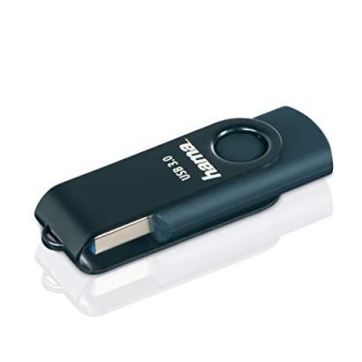 HAMA Cl&eacute; USB Rotate, USB 3 .0, 256 GB, 90 MB/s, bleu p&eacute;trole