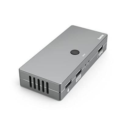 HAMA Commutateur KVM, 4 ports, 3 USB-A, 1 HDMI, avec c&acirc;ble - Neuf