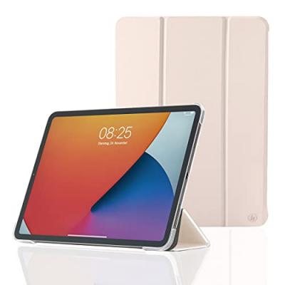 HAMA Etui portfolio Fold Clear pour iPad Pro 12,9 (5&egrave;me g&eacute;n&eacute;ration/2021) Rose