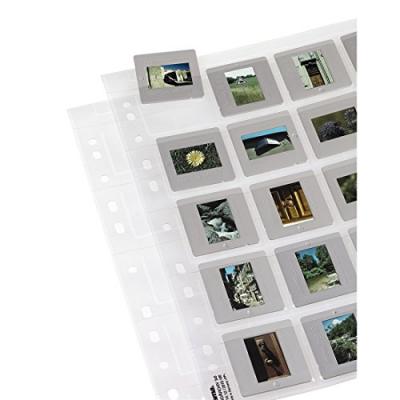 HAMA  &Eacute;tuis pour 20 diapositives avec cadre au format 5 x 5 cm (12 pi&egrave;ces, 20 glissi&egrave;res) Transparent