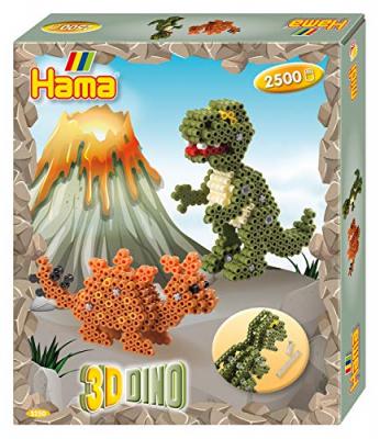 HAMA  perles &agrave; repasser Dino junior 2504-pi&egrave;ce