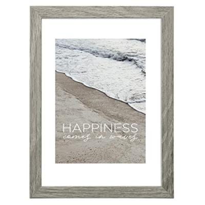 HAMA Cadre photo en bois ""waves"", gris, 40 x 50 cm
