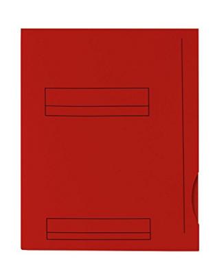  Chemises dossier 2 rabats 24 x 32 cm rouge vif - Paquet de 50