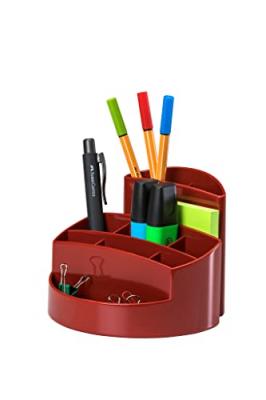 HAN  multipot &agrave; crayons RONDO, 9 compartiments, rouge