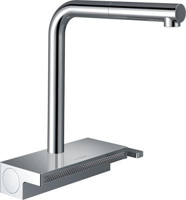 HANSGROHE Cuisine aquno select m81 sbox 2 jets avec douchette extractible + passoire, chrom&eacute;