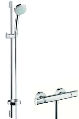 HANSGROHE Ensemble douche avec mitigeur thermostatique Croma 100 Vario EcoSmart