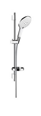 HANSGROHE Kit de douche 150 3 jets avec porte-savon blanc chrom&eacute; Raindance Select S 