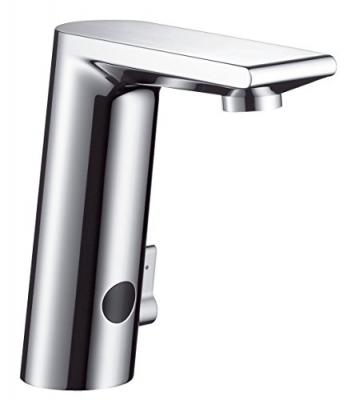 HANSGROHE Mitigeur de lavabo &eacute;lectronique avec manette de r&eacute;glage de temp&eacute;rature sur secteur chrom&eacute;