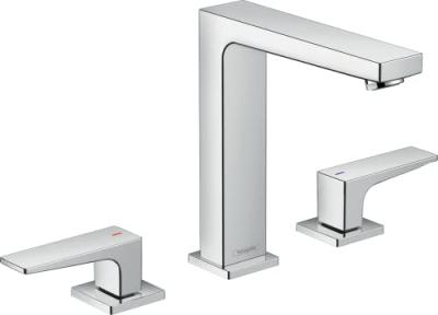 HANSGROHE Lavabo metropol 160 3 trous poign&eacute;es manettes, bonde push-open chrom&eacute;