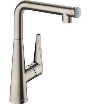 HANSGROHE Mitigeur de cuisine 300, 1 jet aspect acier inox 