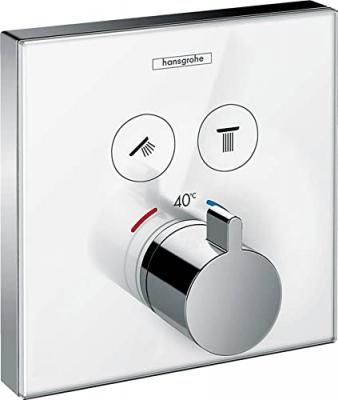 HANSGROHE Robinet thermostatique avec double fonction blanc ShowerSelect Glass 