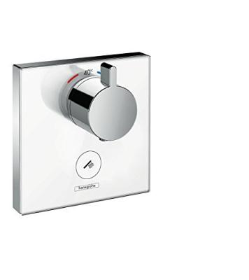 HANSGROHE Robinet thermostatique haut d&eacute;bit blanc ShowerSelect Glass 