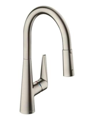 HANSGROHE Cuisine avec douchette extractible talis m51 200 2 jets sbox, aspect acier inox