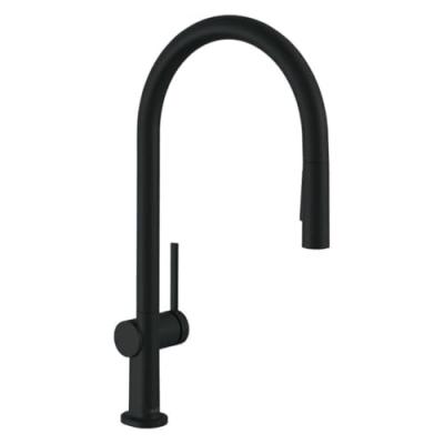 HANSGROHE Mitigeur de cuisine 210, avec douchette extractible 2 jets, sBox noir mat 