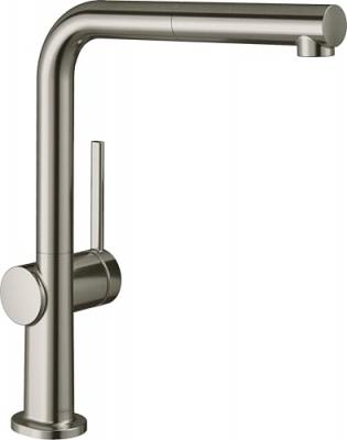 HANSGROHE Robinet mitigeur de cuisine 270 bec extractible 1 jet acier Talis M54 