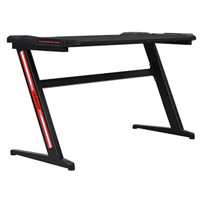 Happy Garden - Bureau gamer &agrave; led lara - Noir