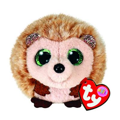 Animal en peluche TY Puffies Hazel Le Herisson Marron
