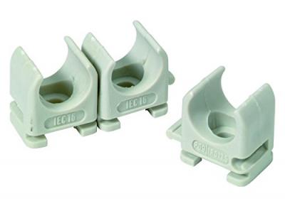 PROFILE Attache tube en PVC x50 - 16 mm - gris