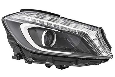 Phare Avant Droit HELLA 1El 160 296-001 – Bi-Xenon/Halogène | Pour BMW Série 5 E60/E61 | Pour Circulation à Droite, Optique Noire | Sans Lampe Ni Ballast