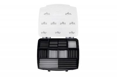 HELLERMANNTYTON Assortiment de gaines thermor&eacute;tractables 3:1 380-03004 noir 130 parties