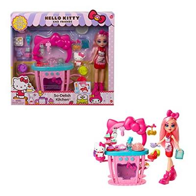 SANRIO - Hello Kitty coffret Cuisine avec figurine et poup&eacute;e &Eacute;clair, 25 accessoires