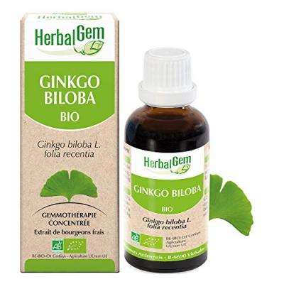 HERBALGEM Ginkgo Biloba Flacon compte gouttes  Gemmobase