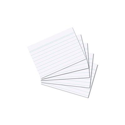 HERLITZ KARTEIKARTEN Lot de 100 Fiches bristol 170g format A8 lign&eacute; Blanc