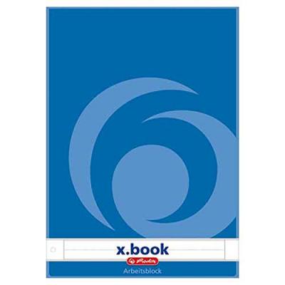 HERLITZ  1x bloc de bureau a4 50 feuilles quadrill&eacute; + marge 70g 215434