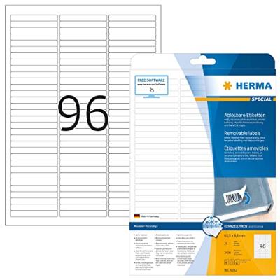 HERMA  Etiquette universelle SPECIAL, 63,5 x 8,5 mm, blanc - Lot de 2