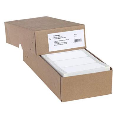 HERMA  8113 Lot de 3000 &eacute;tiquettes informatiques en papier perfor&eacute; Blanc mat 101,6 x 48,4 mm