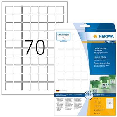 HERMA  Special A4 24x24mm amovible Etiquette - Blanc (Lot de 1750)