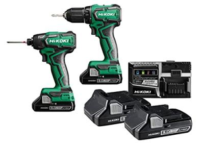 HIKOKI  Perceuse visseuse DS18DD + Visseuse &agrave; choc WH18DD - KC18DDWDZ
