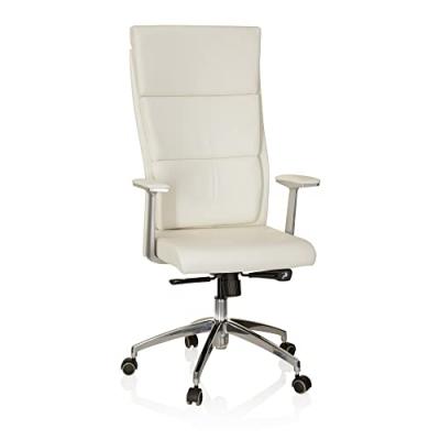 Si&egrave;ge de bureau / Fauteuil de direction MONZA 20, cuir ivoire hjh OFFICE